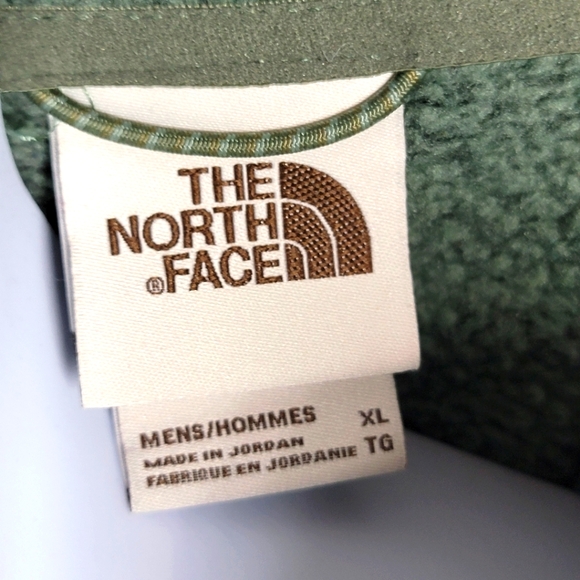 North Face Green Half-Zip Sweater Line with Fleece Size XL - Picture 5 of 6